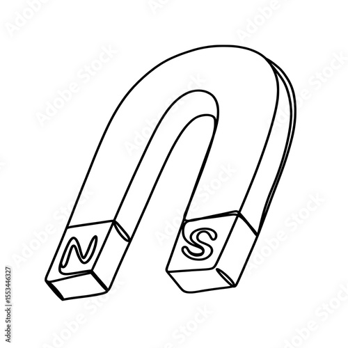 Magnet one continuous line art drawing