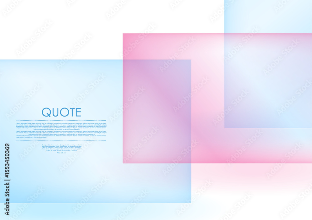 Fototapeta premium Soft pastel blue and pink glass rectangles abstract concept background. Geometric vector design