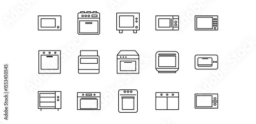 oven icon pack illustration