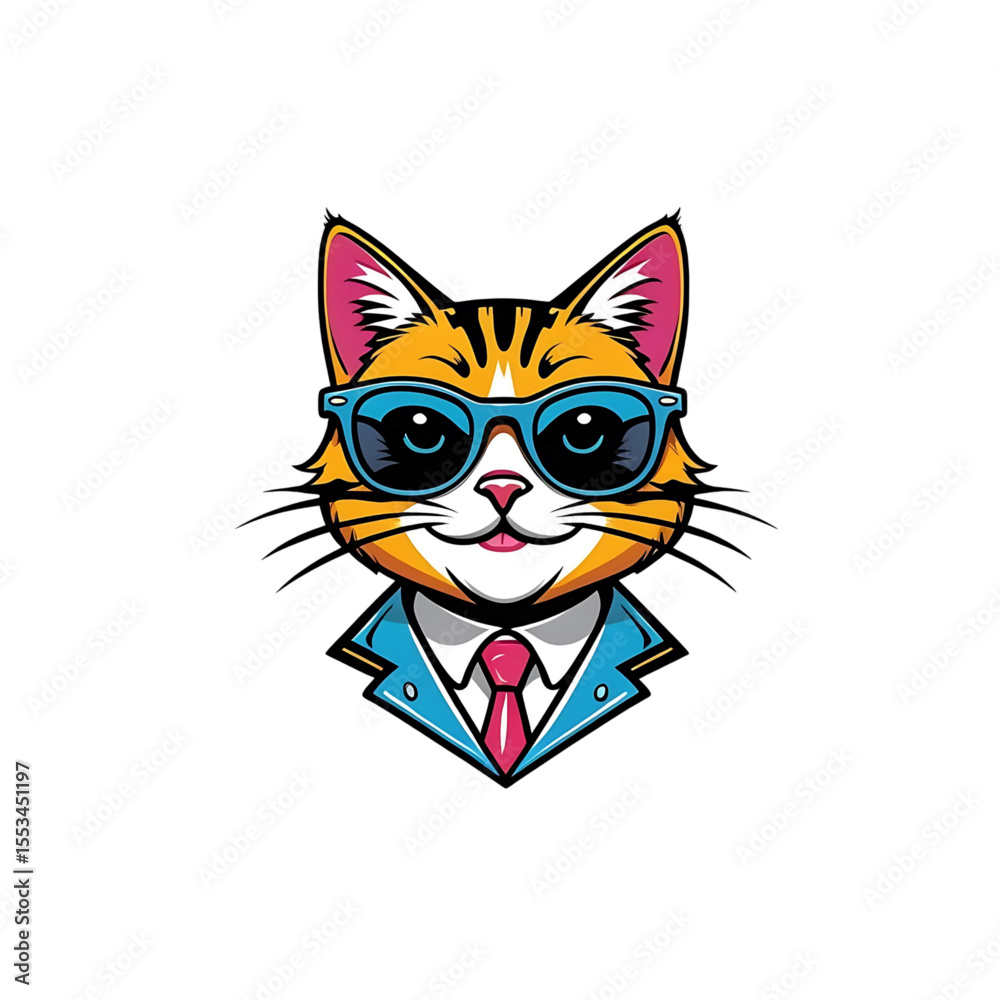 Obraz premium cat cute mascot