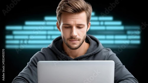 A scammer remotely triggering fake notifications to trick victims into clicking dangerous links, symbolizing cyber deception and digital threat manipulation.