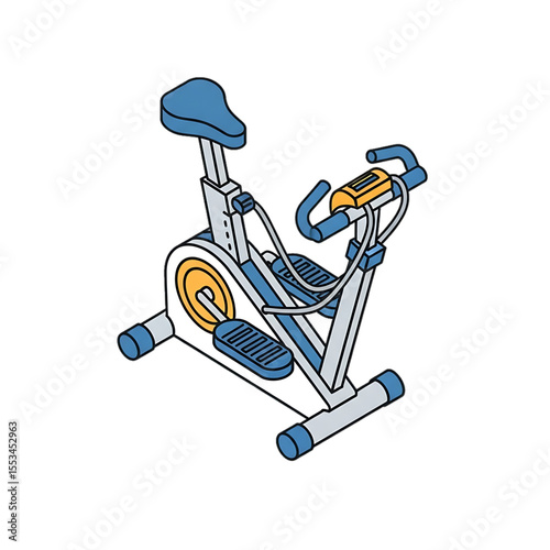 Stationary exercise bike for rehabilitation or fitness.