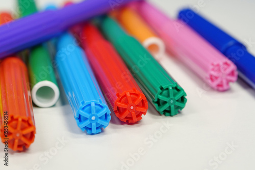 New colored plastic felt-tip pens
