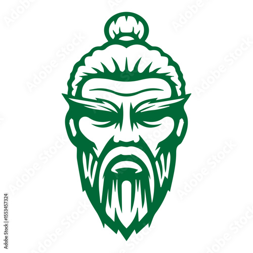Sensei Logo. Old kung fu master