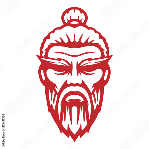 Sensei Logo. Old kung fu master