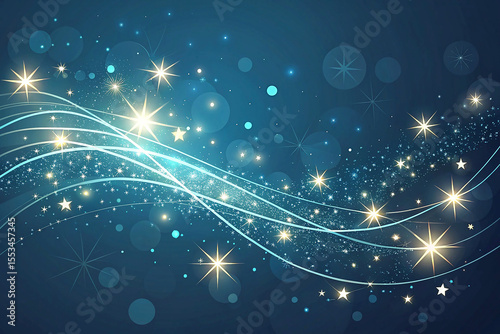 Abstract representation of glowing light particles