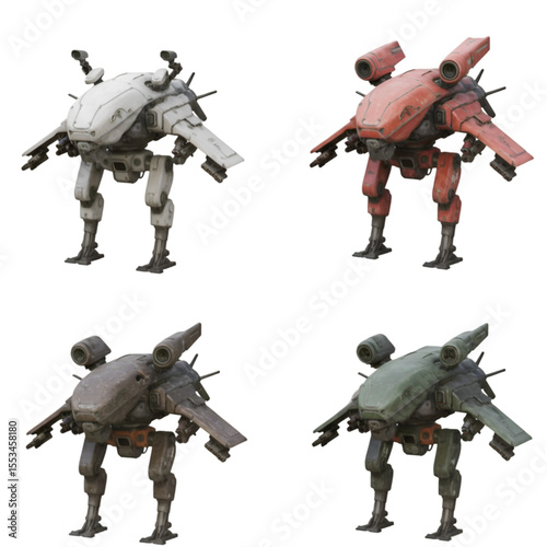 Three Futuristic Robots