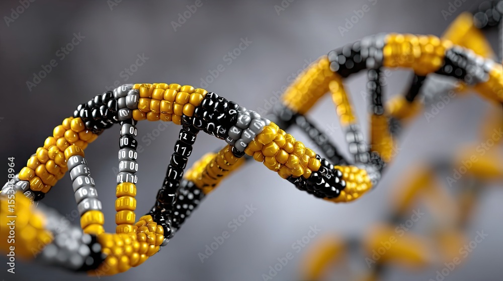 Obraz premium DNA double helix in vibrant colors