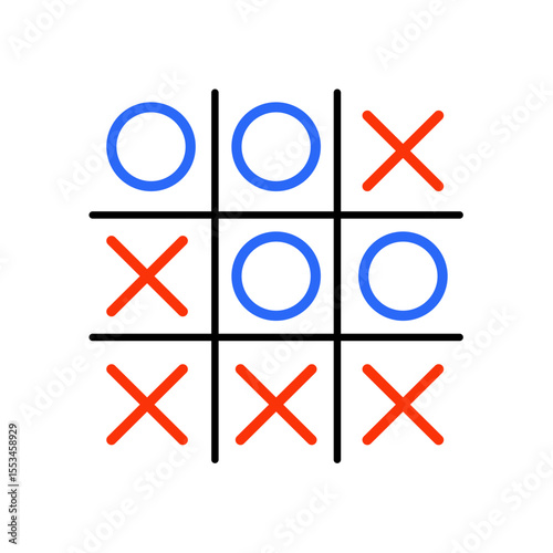 Tic Tac Toe Game Vector Illustration