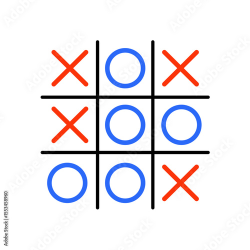 Tic Tac Toe Game Vector Illustration