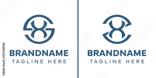 Letters SX and ZX Monogram Logo, suitable for any business with SX XS ZX XZ initials