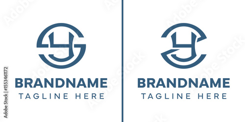 Letters SY and ZY Monogram Logo, suitable for any business with SY YS ZY YZ initials