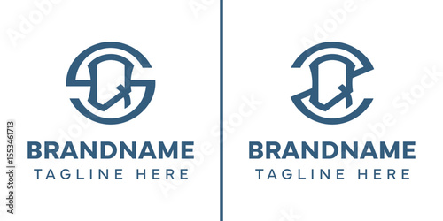 Letters SQ and ZQ Monogram Logo, suitable for any business with SQ QS ZQ QZ initials