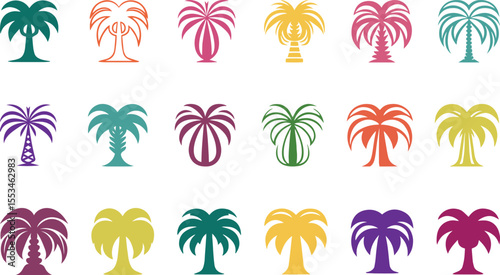 Tropical Palm Tree Design Vector Illustration