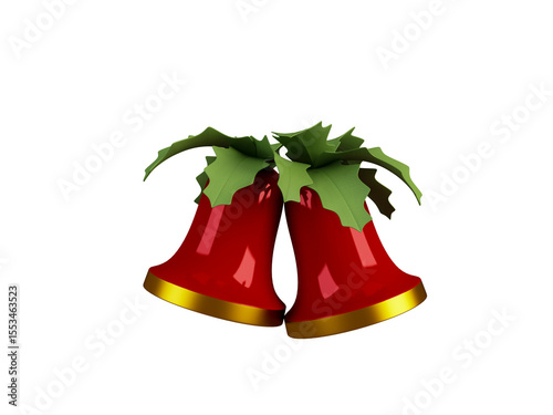 christmas bell isolated on white