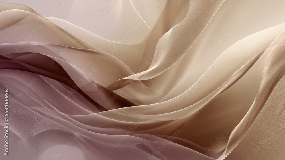 Fototapeta premium A serene abstract background with flowing lines and muted tones, evoking a sense of tranquility and elegance for a refined and stylish appearance.