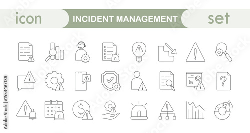 Incident Management Icon Set Linear