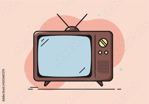 Retro Television Vector Illustration