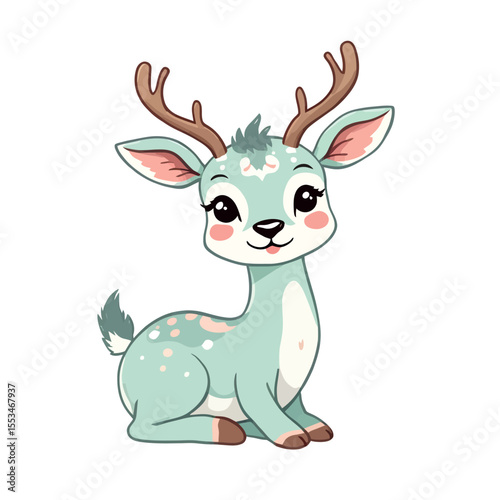 Adorable Baby Deer with Gentle Eyes and Speckled Coat Perfect for Woodland Themed Decor