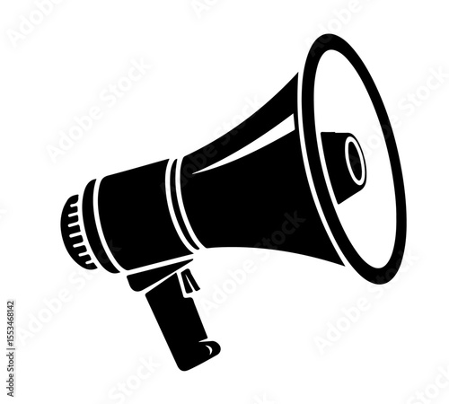 Black Megaphone / Loudspeaker Icon.  It's a universal symbol for announcement, promotion, marketing, public speaking, and communication.