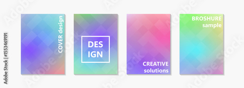 Modern vector cover design with abstract geometric shapes and bold gradients. Ideal for flyers, brochures, or branding materials with a clean, trendy aesthetic.