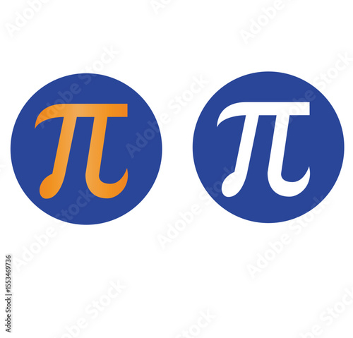 Cute cartoon hand drawn vector pi icons.