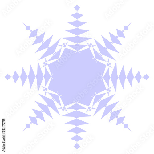 Geometrical Snowflake SVG Christmas Design Element