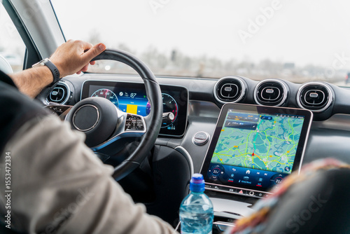 Car driving scenery