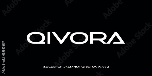 Vector illustration of a geometric style alphabet letter display, sharp angles and clean. Gives the impression of high technology, innovation and luxury.