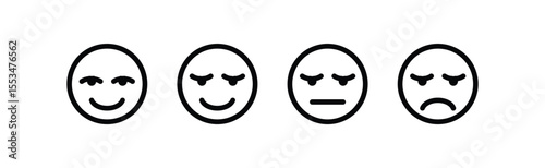 Faces satisfaction level. Range to assess the of your content. Feedback in form of emotions. User experience, customer feedback Vector illustration
