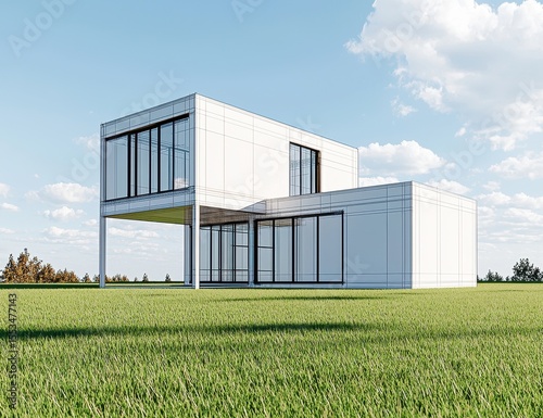Modern Minimalist Architectural Design with Clear Lines and Shape