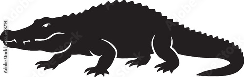 Fun vector animal illustration featuring silhouettes of a bear, kangaroo, and wolf, along with a cute green cartoon frog, dinosaur, and a happy baby alligator