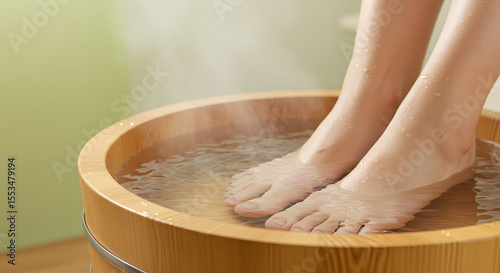 Soothing foot soak in a serene spa setting for relaxation and rejuvenation