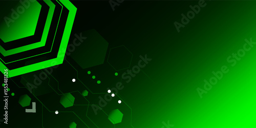 Abstract dark green hexagons background. eps 10 in presentation
