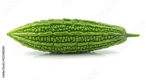 Bitter Gourd (Karela) on White Plain