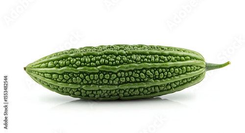 Bitter Gourd (Karela) on White Plain