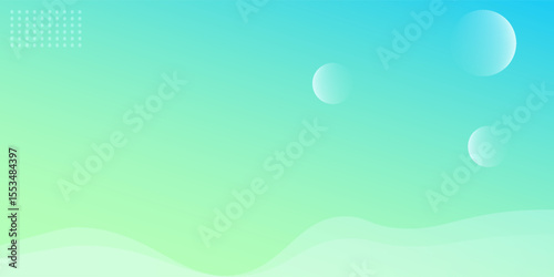 Modern banner background. full color, bright blue green gradation, wave eps 10