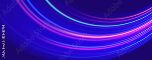 Neon glowing rays speed line technology scince background vector eps 10