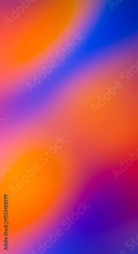 Abstract colorful gradient background with smooth blending of vibrant orange purple and blue colors