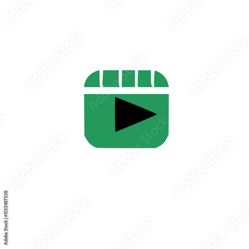 Video camera symbol icon for media and multimedia content creatiom.