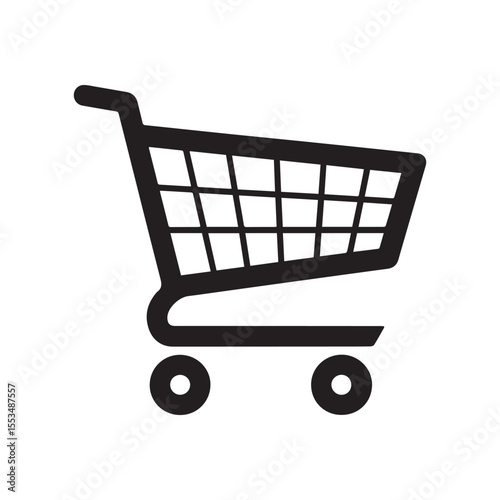 Wallpaper Mural Shopping Cart Silhouette Icon - Online Retail and Consumerism Symbol Torontodigital.ca