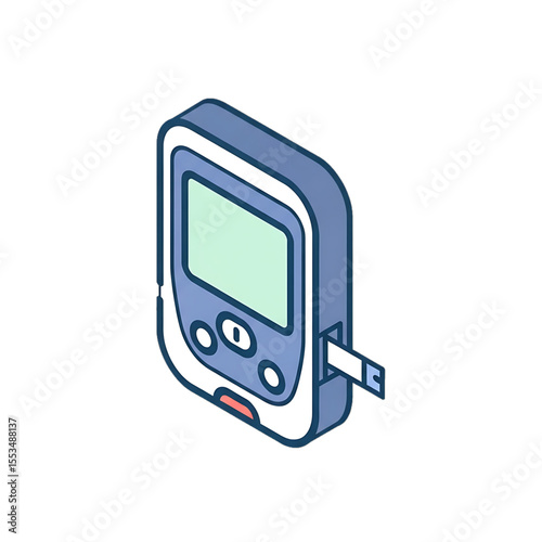 Glucometer for measuring blood sugar levels.