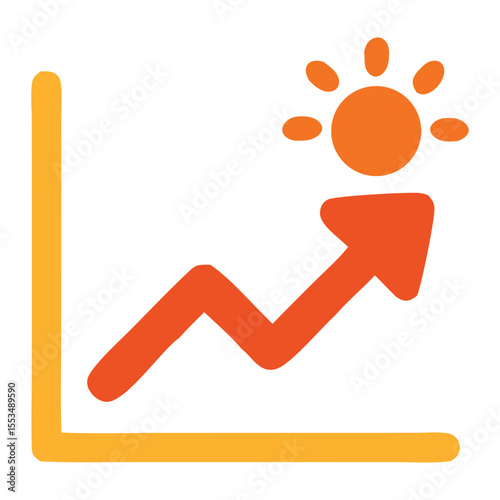 economic forecast flat icon