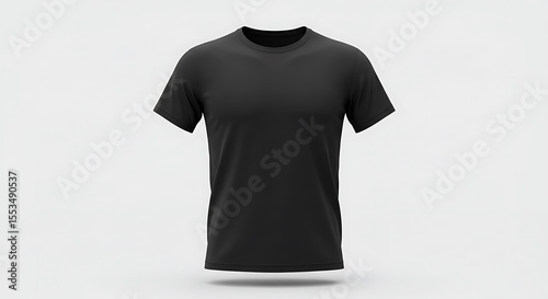 Blank Black T-Shirt Mockup Perfect for Apparel Design Presentations