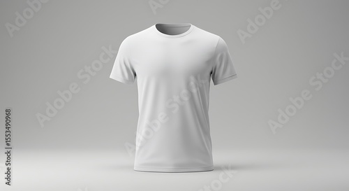 Blank White T-Shirt Mockup Perfect for Apparel Designs and Branding