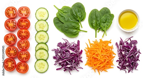Vibrant Vegetable Medley Fresh Ingredients for a Healthy Salad