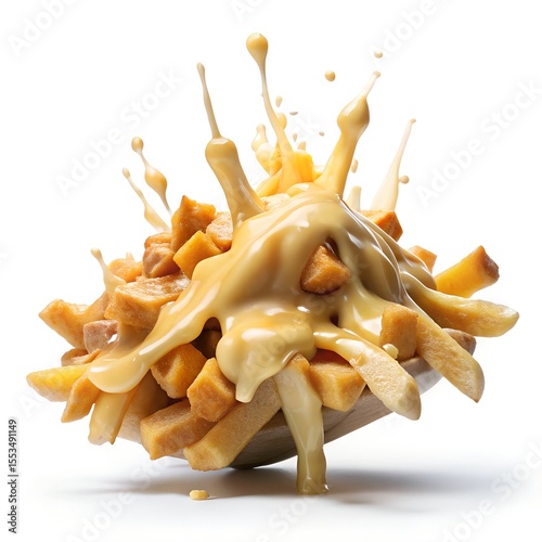 Poutine with Cheese Melt Splash Photo