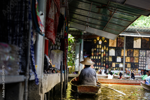Floating market in Thailand 