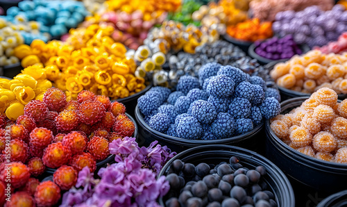 Colorful Floral Display Showcasing Diverse Textures and Vivid Hu
