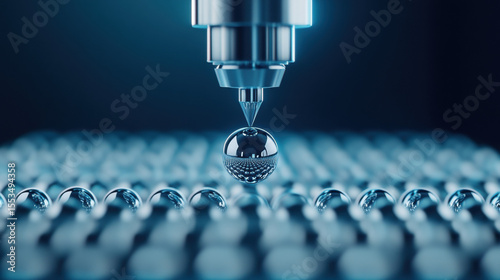 Ball factory, Precision steel balls being polished for machinery enhancement and quality improvement.